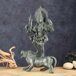 Vintage Balinese Bronze Durga-Kali with Lion | 18.5" Lost Wax Art | Sacred Lion Mount Masterpiece | Divine Temple Beauty | Jaipurio